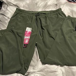 3 piece olive scrub set